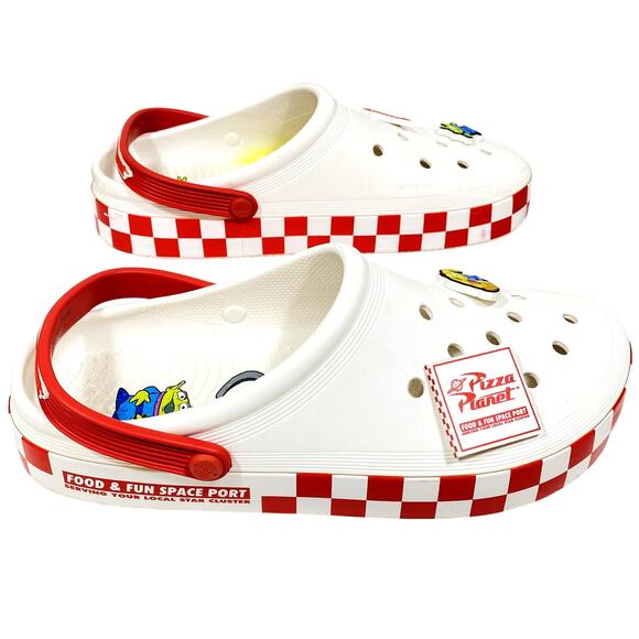 Crocs Off Court Clog Toy Story Pizza Planet Mens 12 White Red 2024 main image 4